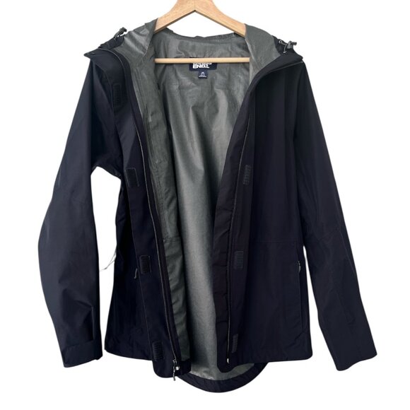 Lands' End Women's Rain Jacket Size Medium 10-12 Hooded Navy Blue - Picture 4 of 11